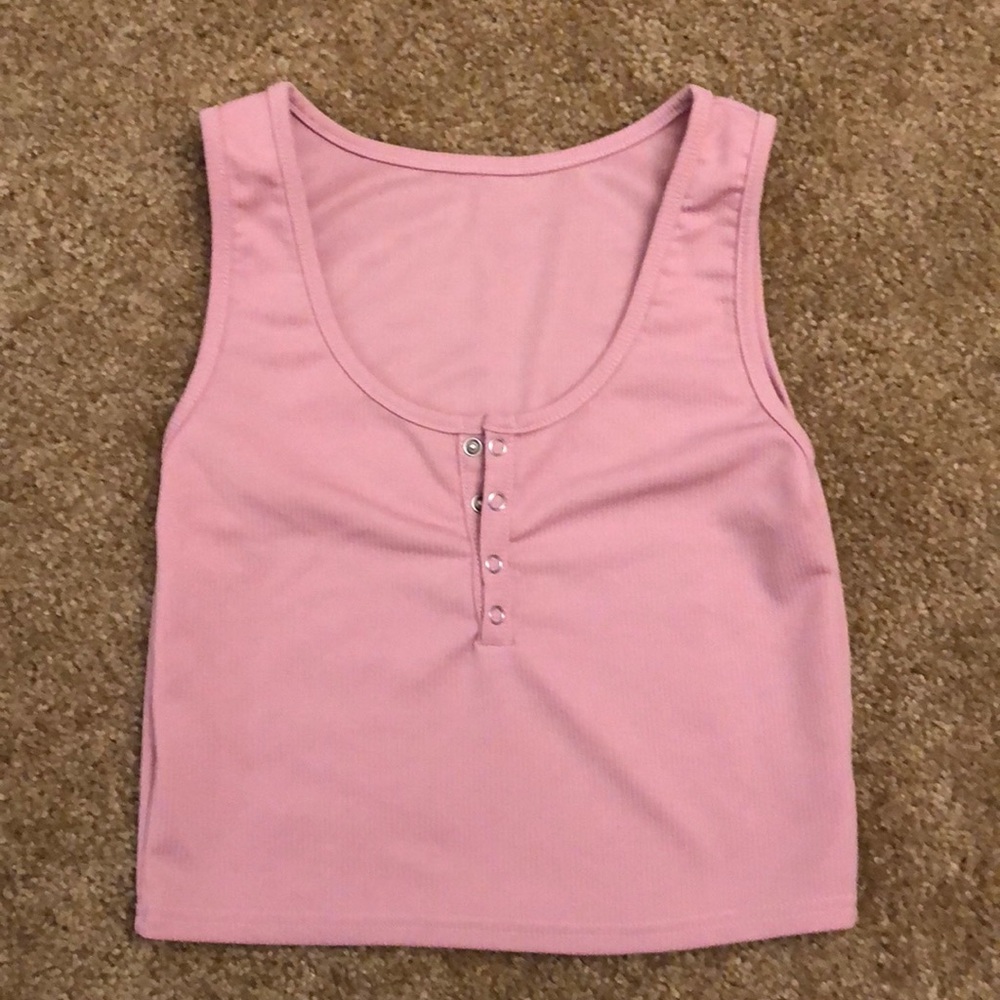 Small button crop top